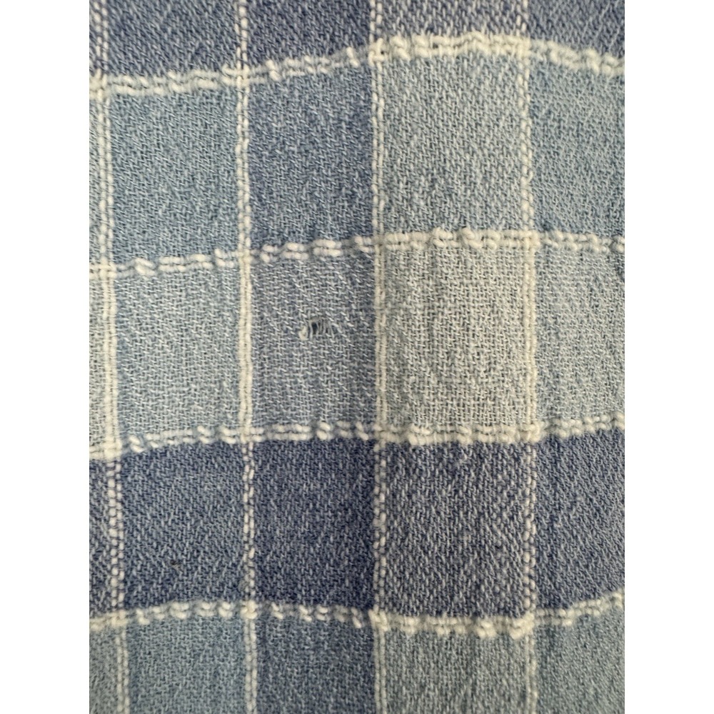 Christine Parker Blue Plaid ButtonDown Shirt Size M UGC Short Sleeve Lightweight - Picture 5 of 6